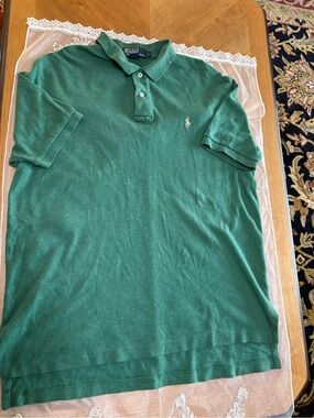 Polo by Ralph Lauren Men's Green Short-Sleeve Polo Shirt size L